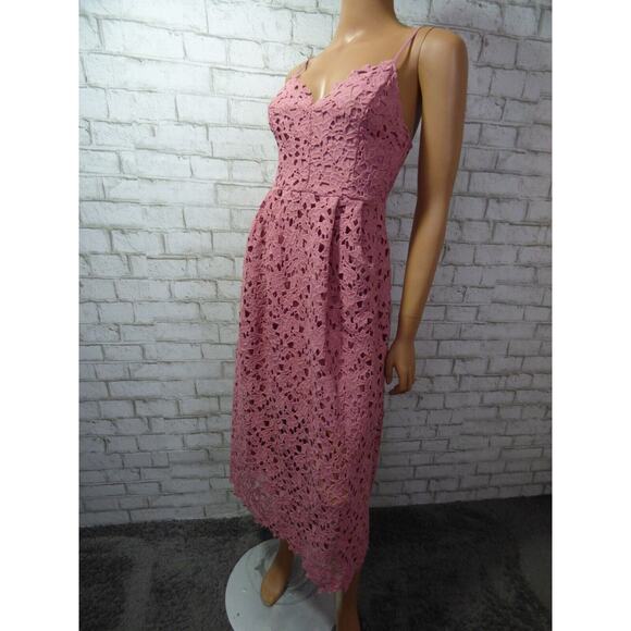$89 Astr The Label Pink Mauve Lace Midi Dress XS NEW A516 - Picture 9 of 15